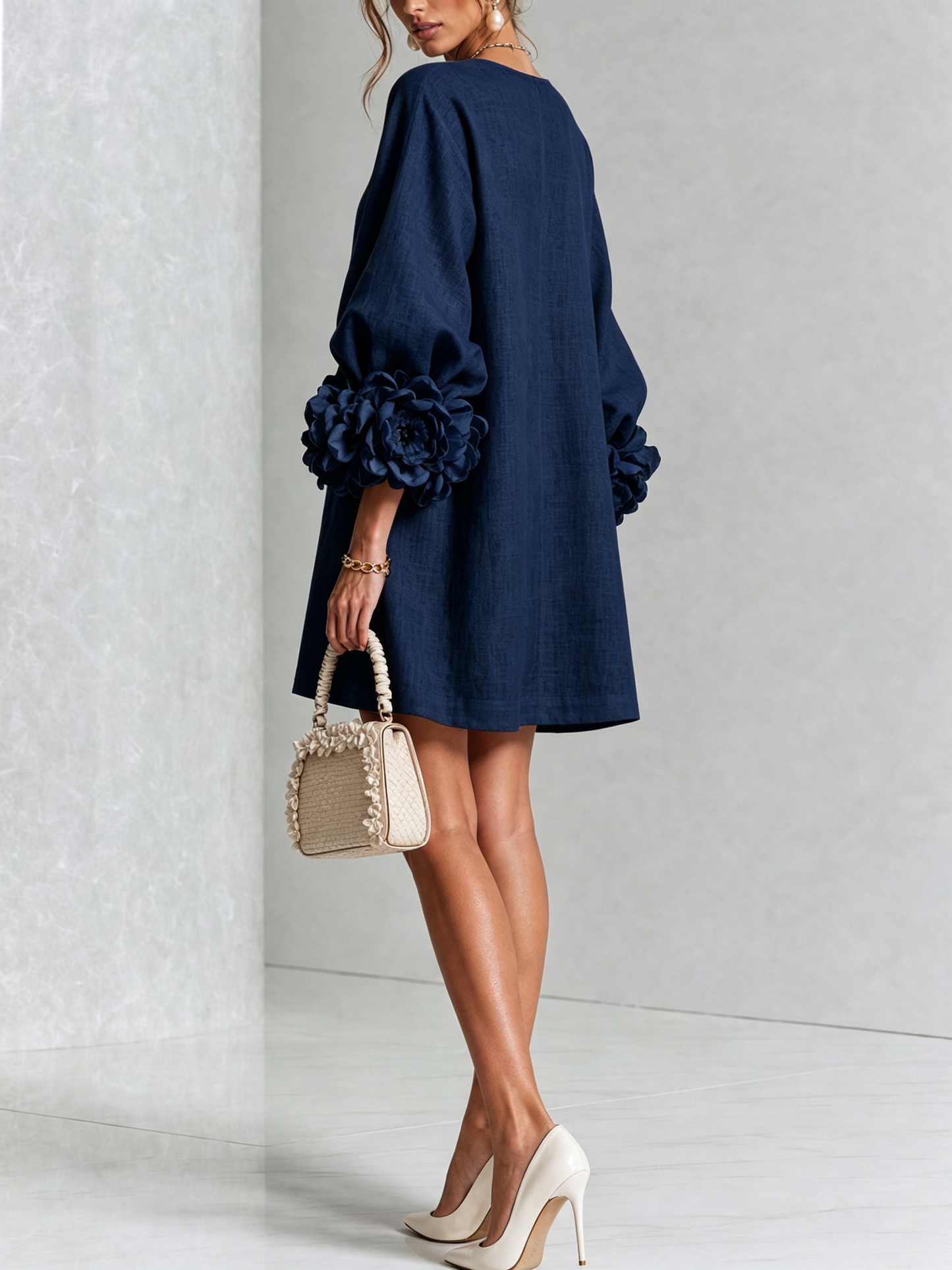 Robe Mini Florale Boutonnée