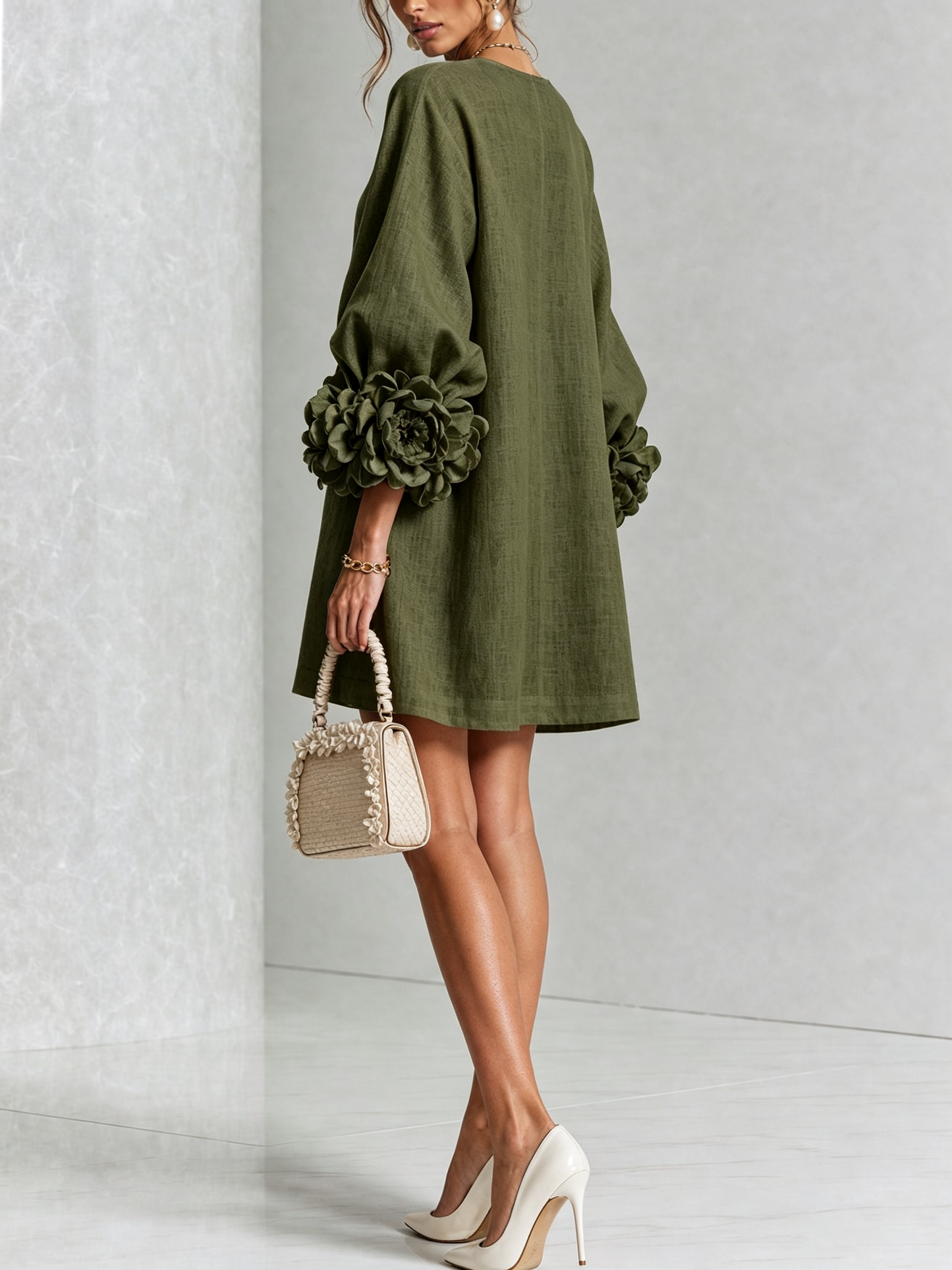 Robe Mini Florale Boutonnée