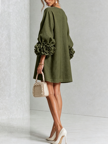 Robe Mini Florale Boutonnée