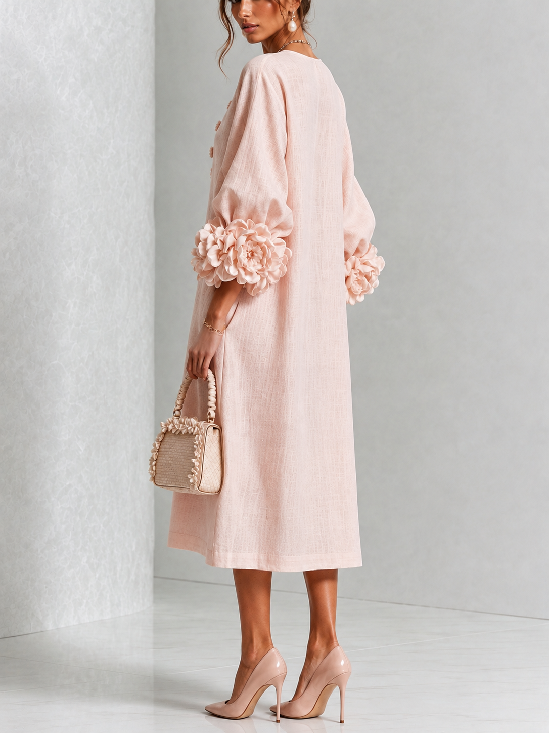 Liliana | Robe Midi Florale Élégante