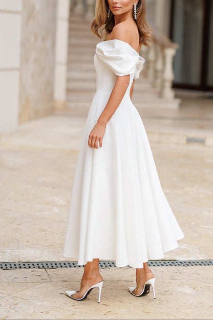 Robe Maxi Élégante à Épaule Dénudée
