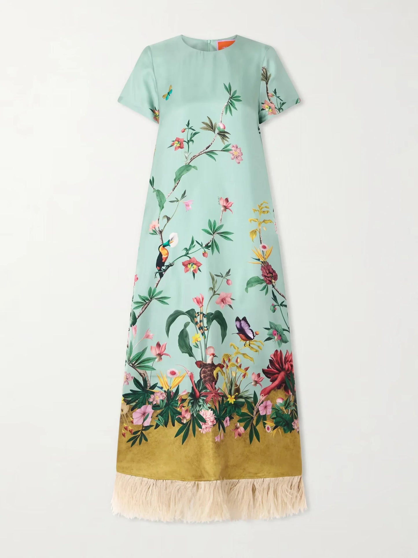 Robe maxi rétro imprimée