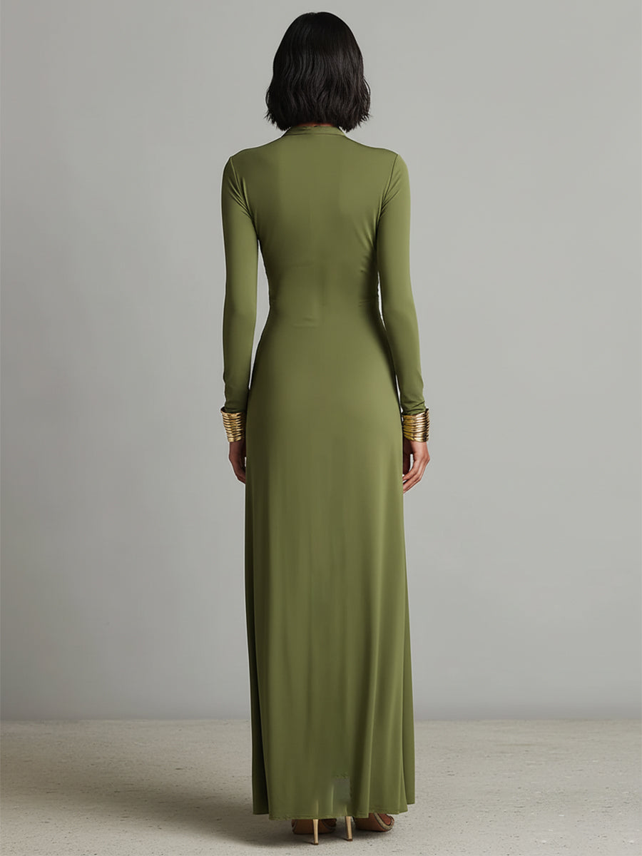 EVELYN™ - ROBE MAXI EN SOIE GLAMOUR
