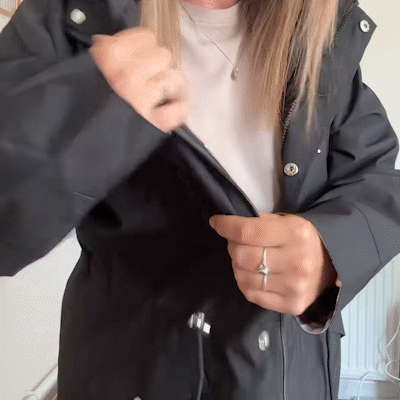 Carlotta Veste de Pluie 3-en-1 – Imperméable avec Capuche Amovible