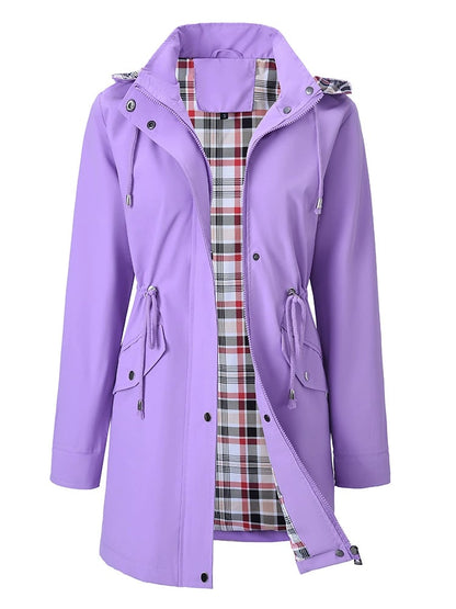 Carlotta Veste de Pluie 3-en-1 – Imperméable avec Capuche Amovible