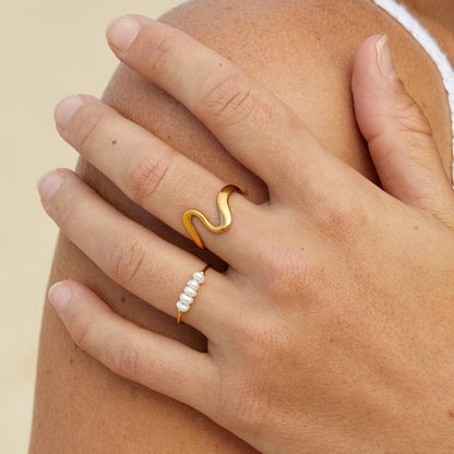 DELACROIX | BAGUE CLASSIQUE AVEC PERLE D’EAU DOUCE