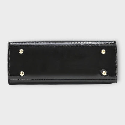 Maison Verdelle - Sac à main avec motif en cuir crocodile brillant
