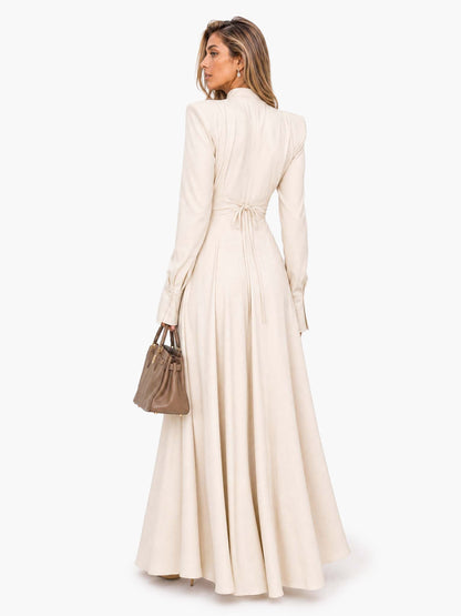 Robe Longue Élegante avec Fente Tendance