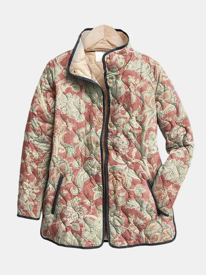 DELACROIX | Veste Matelassée Damas Terracotta Pauline
