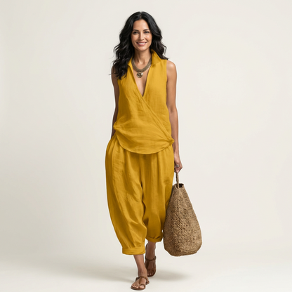 Ensemble Cache-Cœur avec Pantalon Large