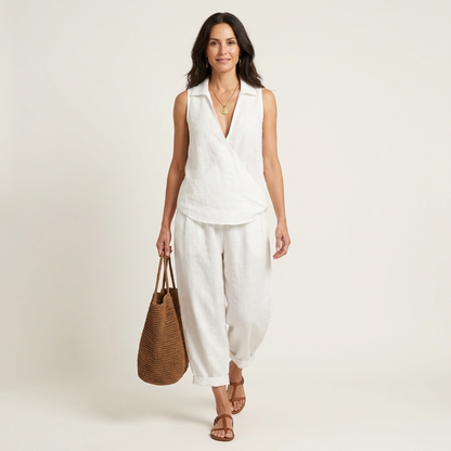 Ensemble Cache-Cœur avec Pantalon Large