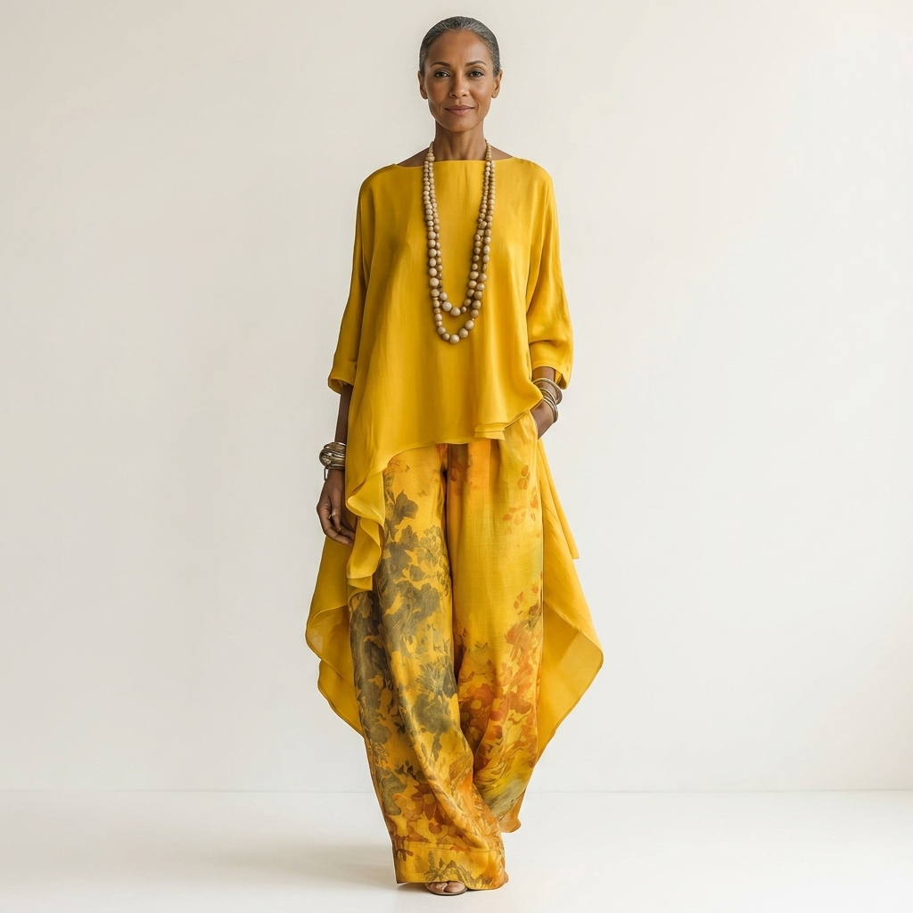 Ensemble Asymétrique Coton-Soie