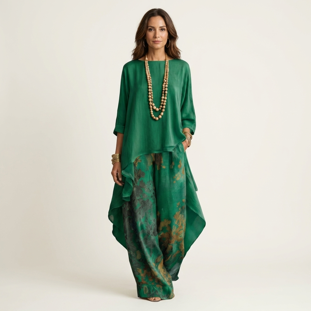 Ensemble Asymétrique Coton-Soie