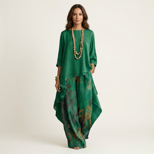 Ensemble Asymétrique Coton-Soie