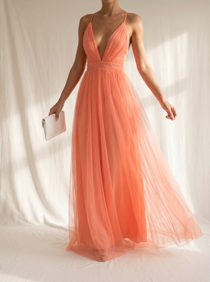 Ginevra | Robe Maxi Luce Corallo