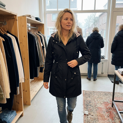 Carlotta Veste de Pluie 3-en-1 – Imperméable avec Capuche Amovible