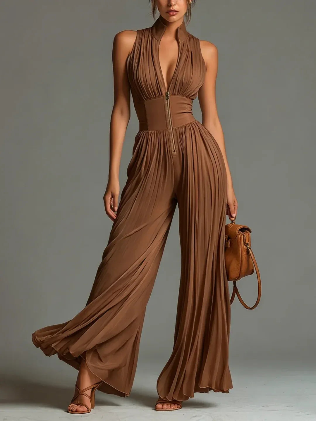 LAURA™ - JUMPSUIT PLISSE ÉLÉGANT