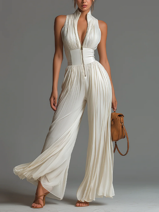 LAURA™ - JUMPSUIT PLISSE ÉLÉGANT