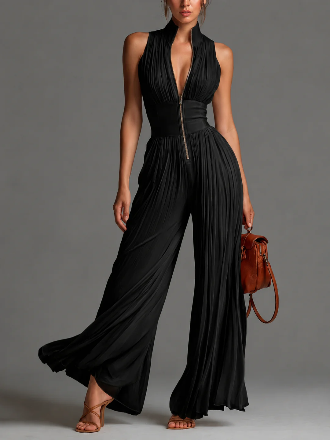 LAURA™ - JUMPSUIT PLISSE ÉLÉGANT