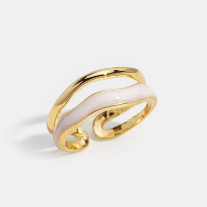 DELACROIX | BAGUE DORÉE SAHARA À COUCHES