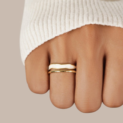 DELACROIX | BAGUE DORÉE SAHARA À COUCHES