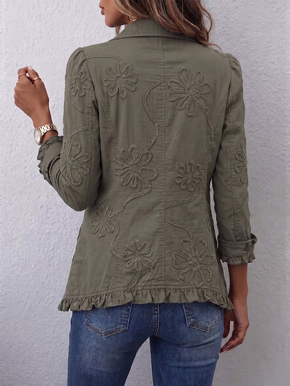 Aurélie | Veste brodée avec volants