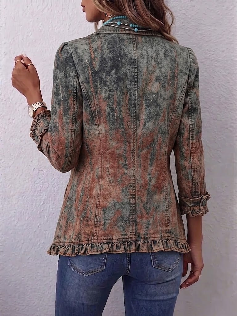 Odette | Veste dégradée texturée à volants