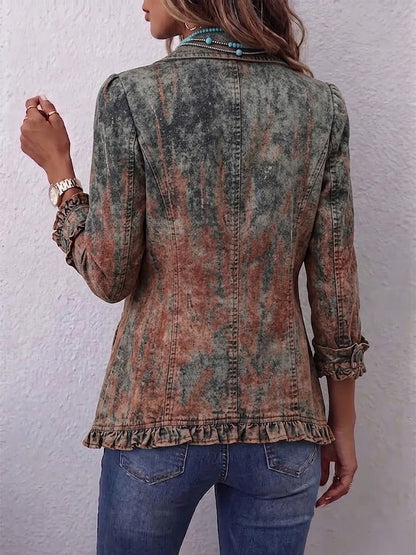 Odette | Veste dégradée texturée à volants