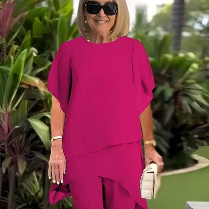 Ensemble Élégant Asymétrique en Deux Pièces
