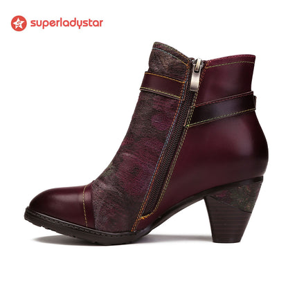 Hand-painted Soft Comfy Ankle Boots